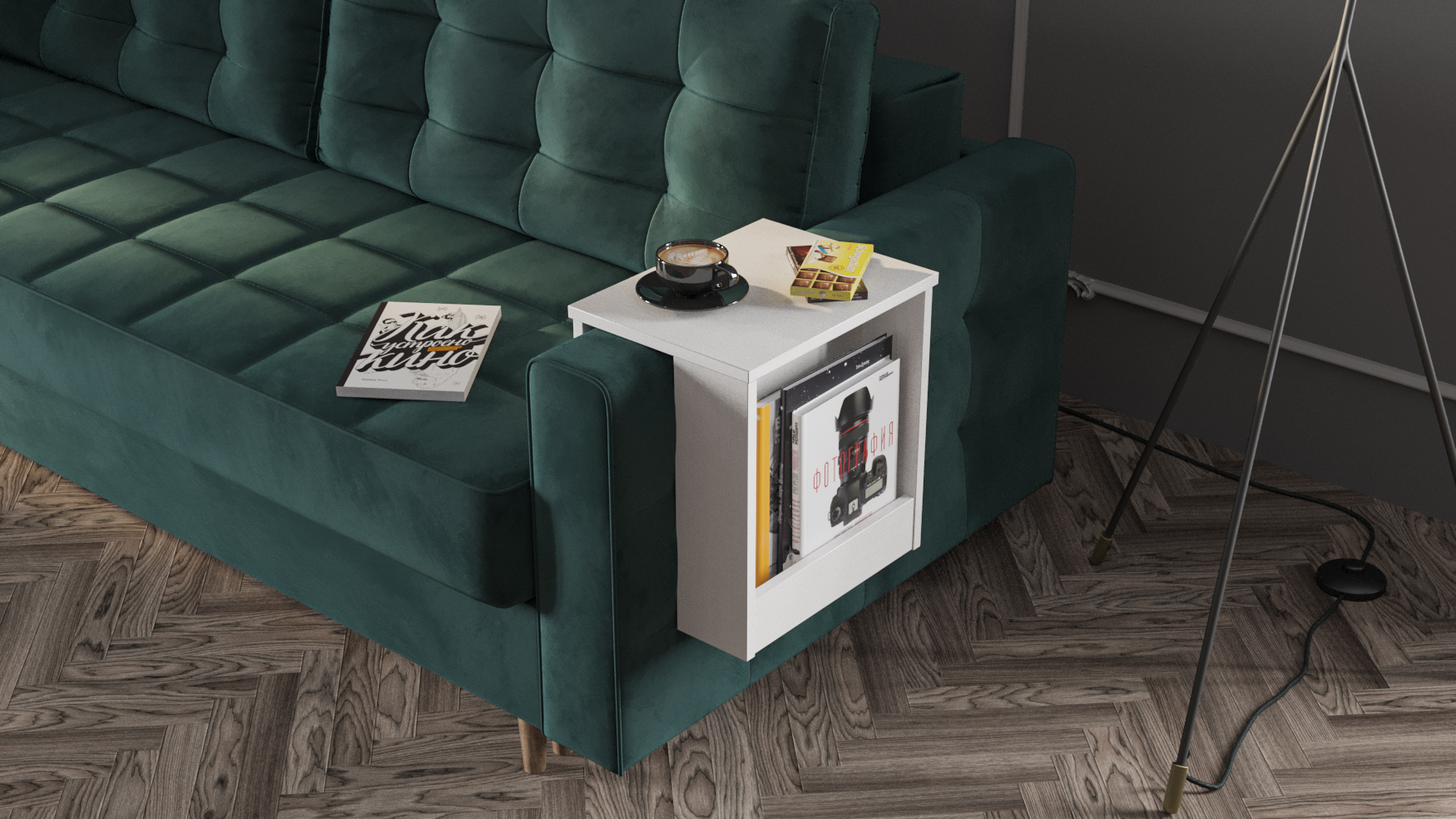 Журнальный столик Bardi New, цвет Белый премиум, 28.6x37.6 — купить в Озерце