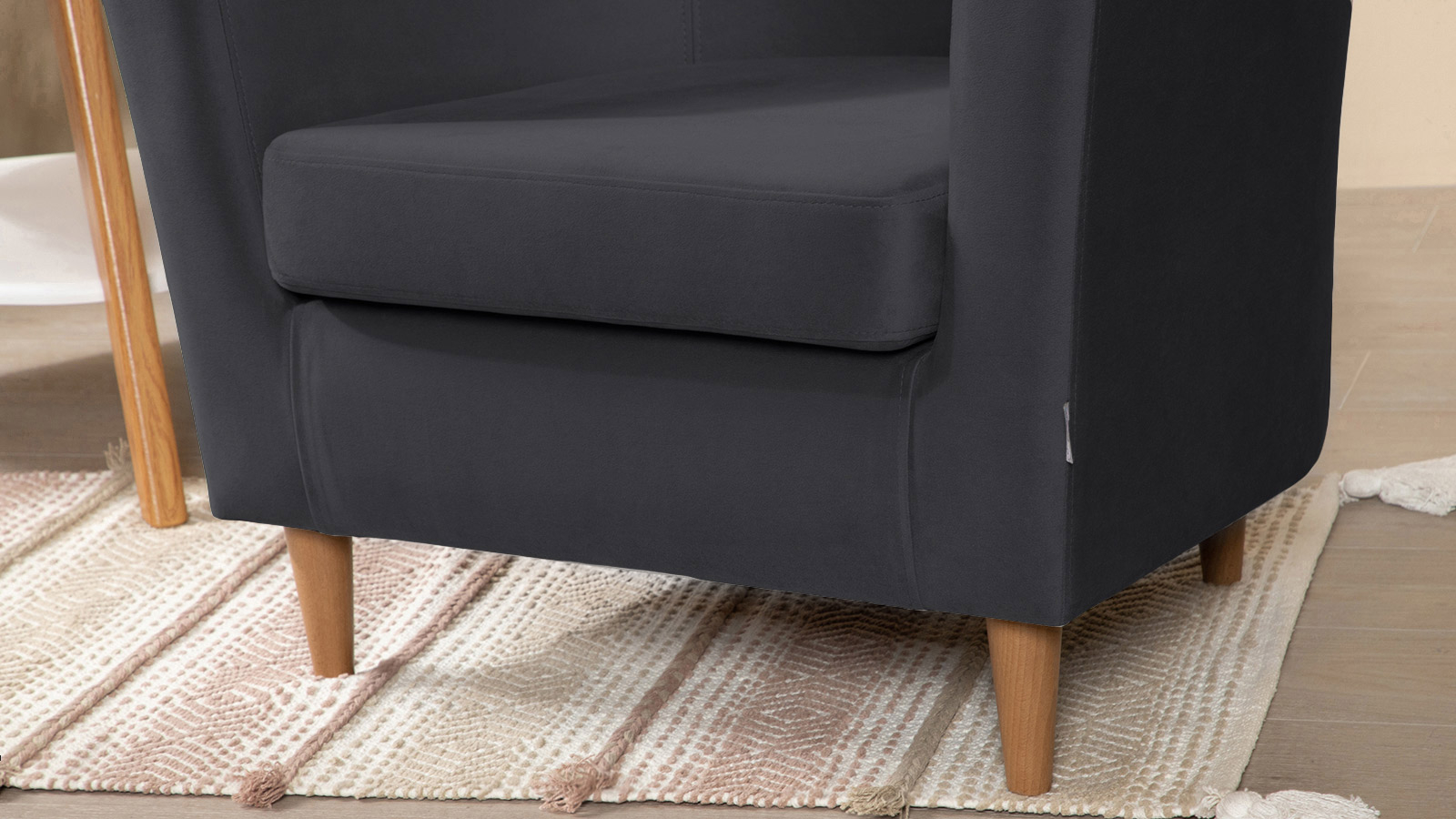 Кресло Moony Sky velvet 38, светлые ножки 75x80 — купить в Озерце