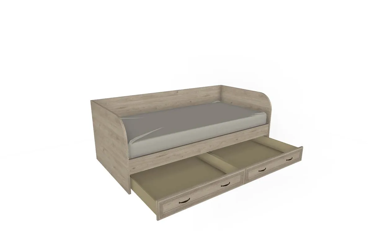 Кровать КР-1042 90х190 (Гикори Джексон Светлый) - купить в Озерце