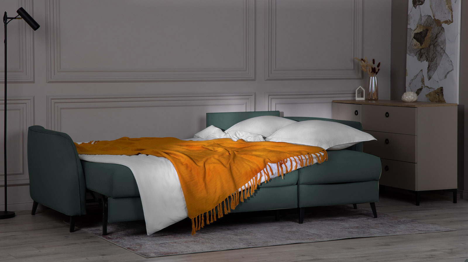 Диван -кровать угловой Laguna, Тк. Casanova Seawave 159x245 — купить в Озерце