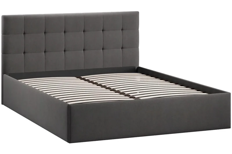 Кровать Джоли Тип 1 без ПМ 160х200 (Велюр/Графит) - купить в Озерце