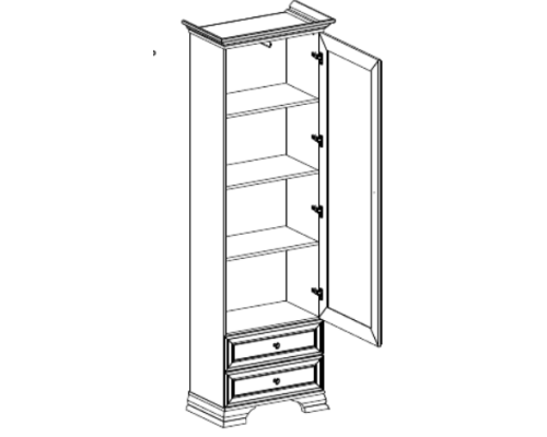Тиффани Белый Шкаф 1D2S в мебель-центре Озерцо