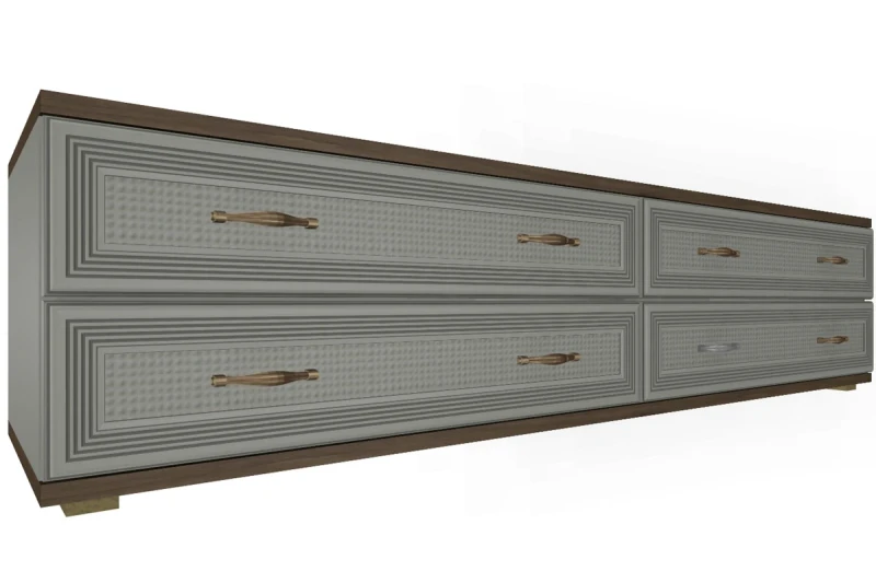 Тумба ТБ-1032-ГТ-СО (Гикори Джексон Темный/Серый Оникс) — Мебель-центр Озерцо