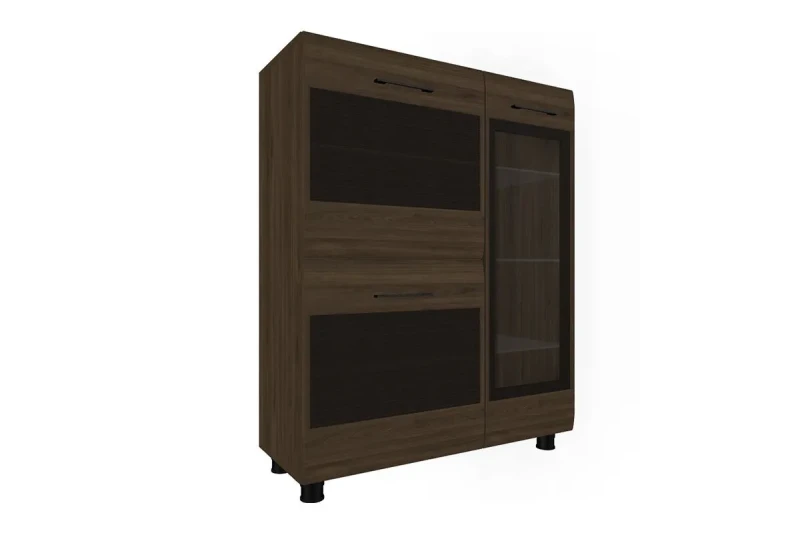 Тумба ТБ-2608 (Гикори Джексон темный-комбинированный) — Мебель-центр Озерцо