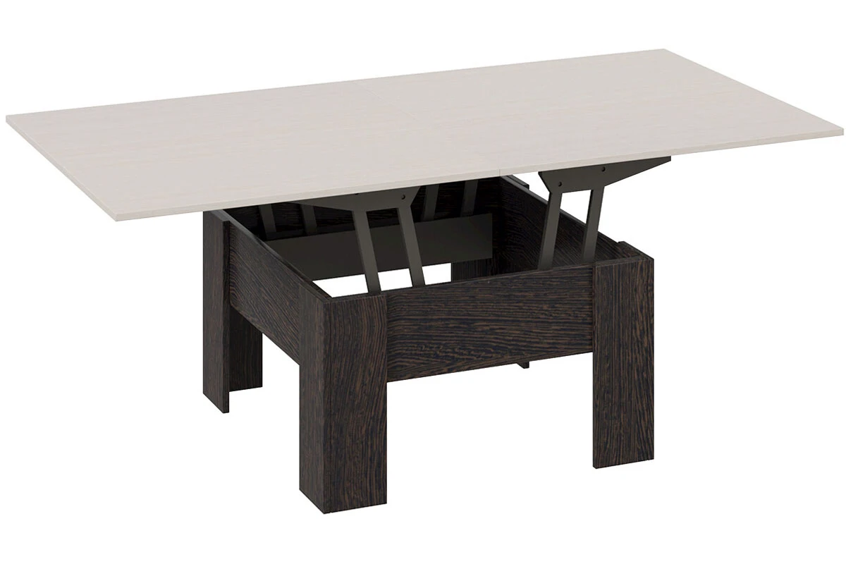 Стол журнальный Тип 10 (Венге Цаво/Дуб Белфорт) — Мебель-центр Озерцо