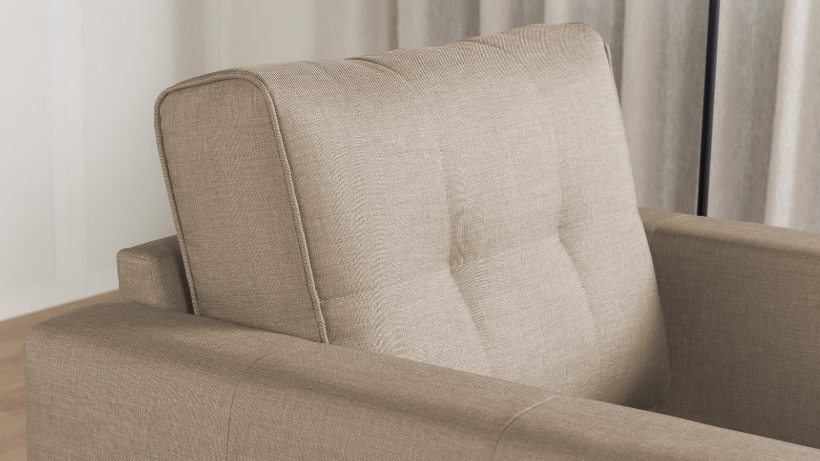 Кресло Amani Pro, Тк. Lidot beige (подлокотник: 15 см) 89x93.5 — купить в Озерце