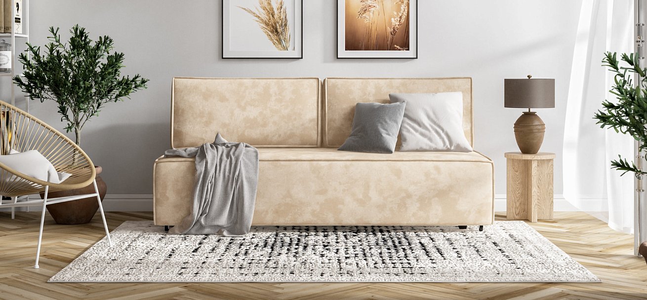 Диван NORD mini Велюр Alkantara пепел — купить в Озерце