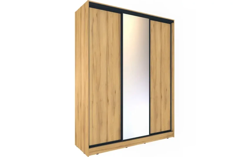 Шкаф-купе 1800 Домашний Зеркало/ЛДСП (Дуб Золотистый) в мебель-центре Озерцо