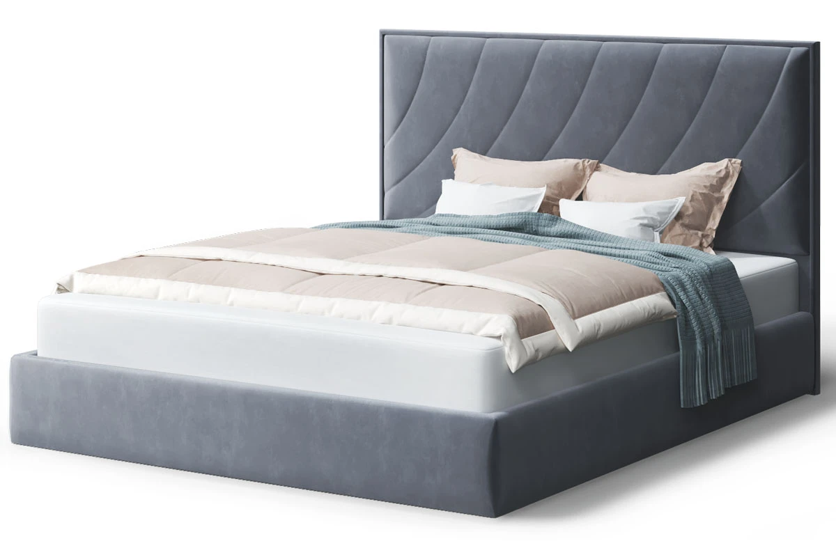 Кровать без опоры София с ПМ 180х200 (Бренди лайт 28/Серый) - купить в Озерце