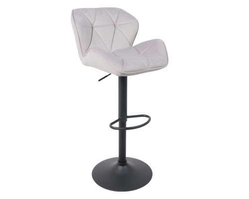 Барный стул Берлин, серый велюр HCJ-37 / черный - купить в Озерце