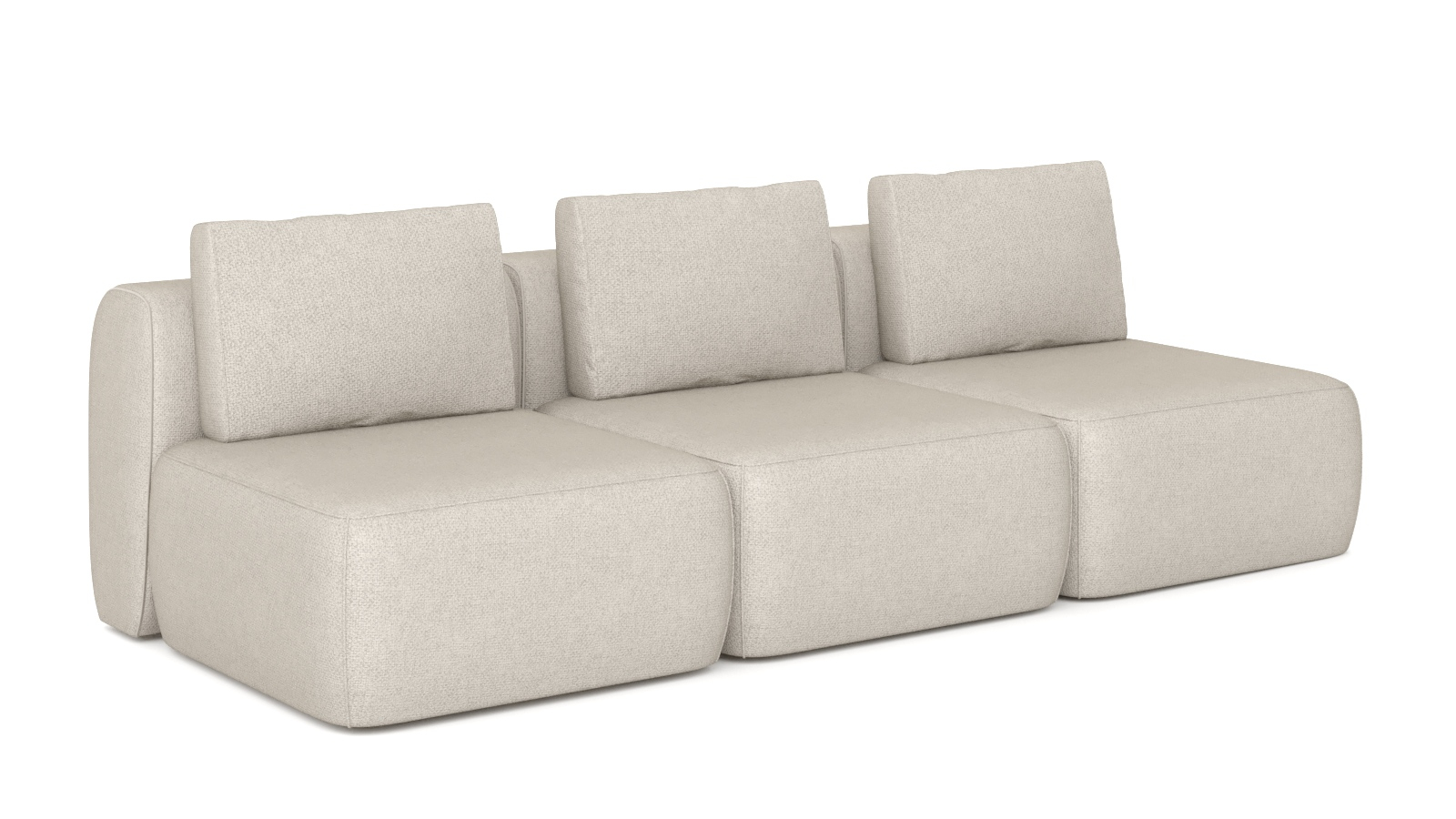 Диван модульный Мольто-3 секц-пуф 85+85+85-спинка 85+85+85-Тк. Forte 01 57x367 — купить в Озерце