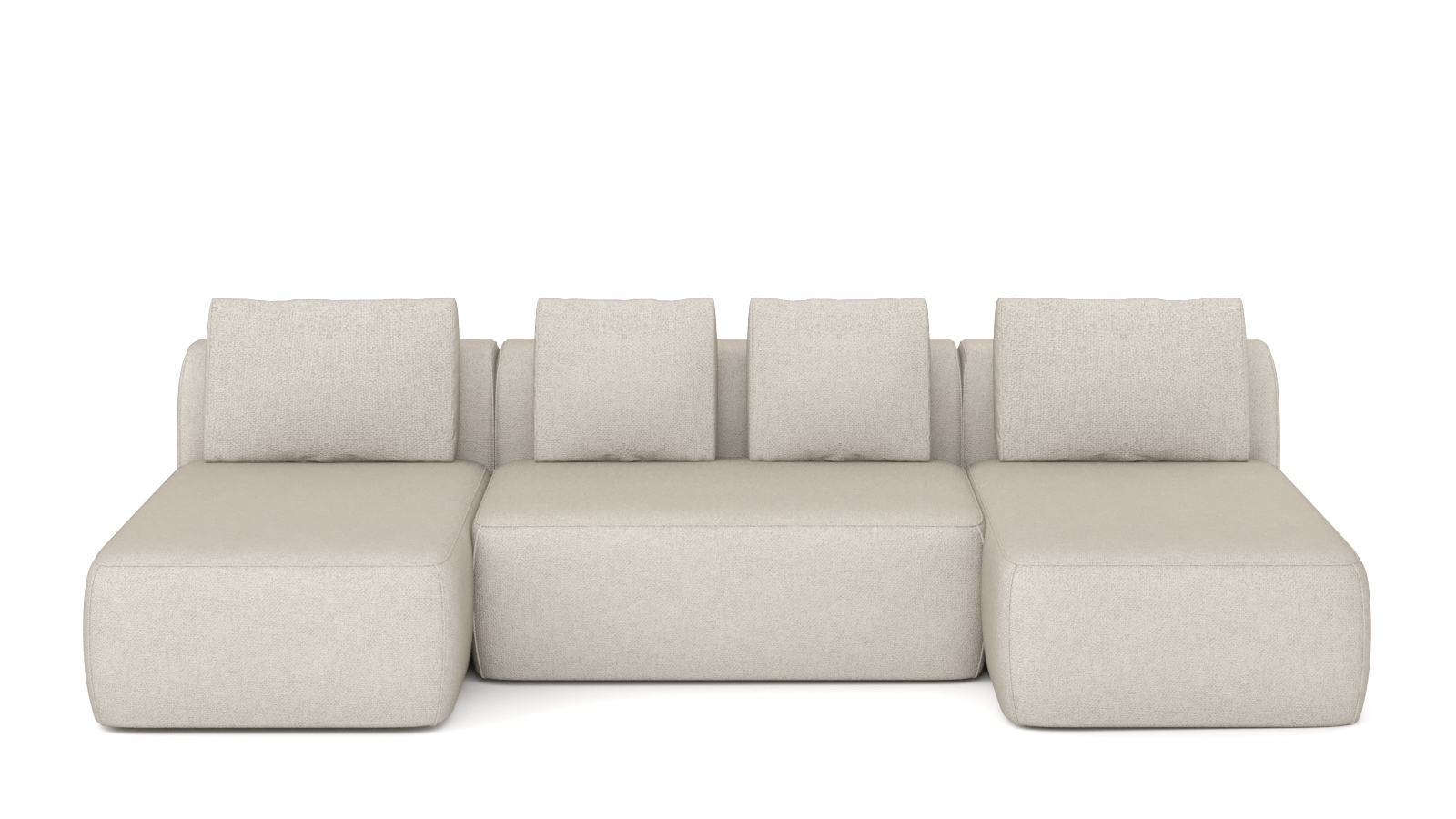 Диван модульный 3-секционный Molto 125+125+125 ткань Forte 01 147x300 — купить в Озерце