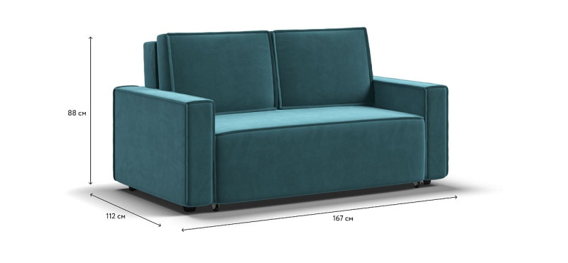 Диван NORD Compact велюр Monolit зеленый — купить в Озерце