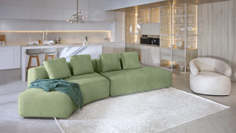 Диван модульный 2-секционный Molto 205+170 Тк. Soul 618 163x347 — купить в Озерце