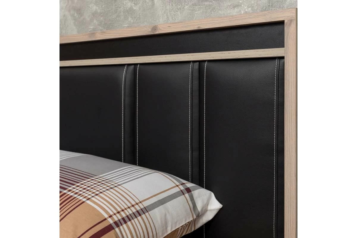 Кровать Nature Люкс 306 с подъемным механизмом 180х200 (Гаскон Пайн/Чёрный) - купить в Озерце