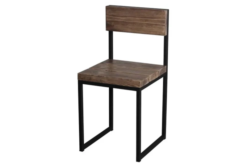 Стул Лофт каркас черный муар, массив (Орех 2) СРП 903 - купить в Озерце