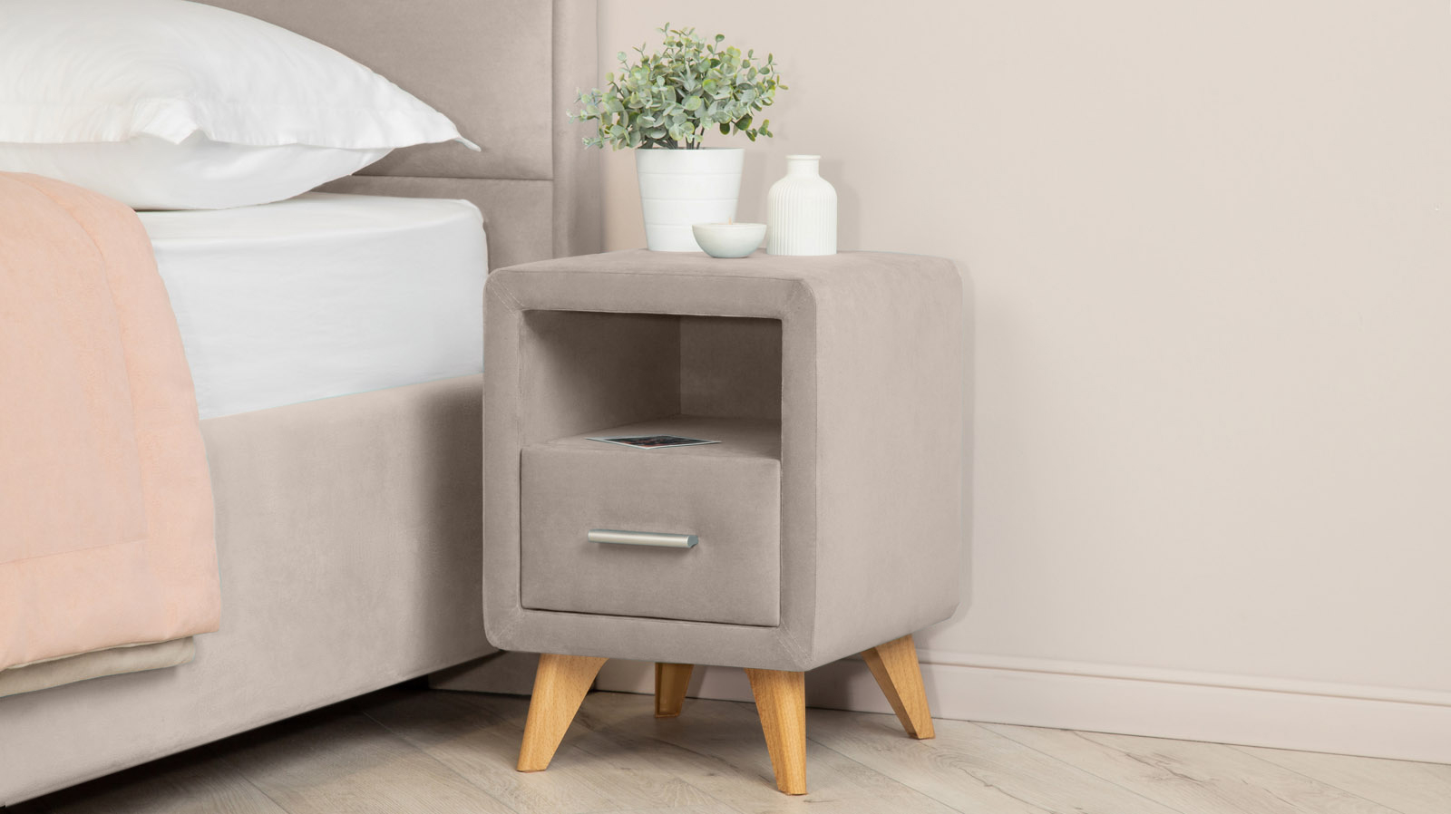 Тумба Leda, ткань Sky Velvet 03 36x36.5 — купить в Озерце