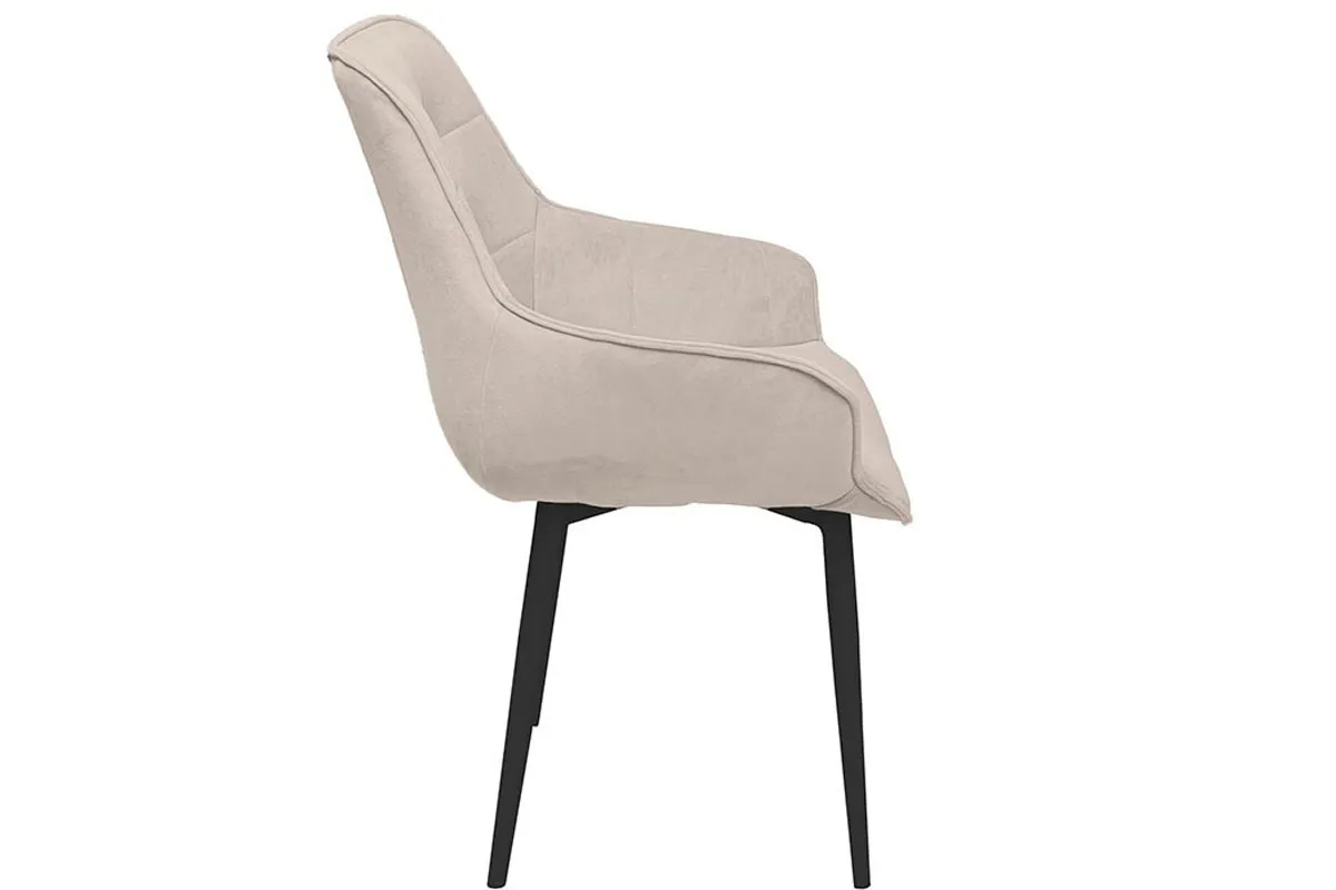 Стул Шато (конус Т2) (Черный муар/Велюр DREAM Beige/Бежевый) - купить в Озерце