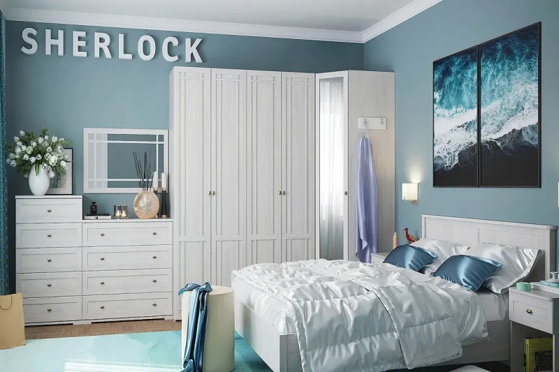 Спальня Sherlock №2 (Ясень Анкор Светлый) - купить в Озерце