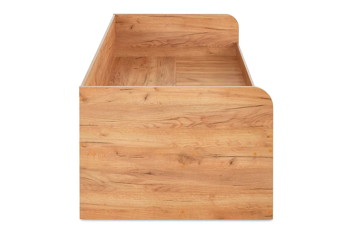 Кровать комбинированная Хилтон 90х200 Тип 1 (Дуб Крафт Золотой/Белый матовый) - купить в Озерце