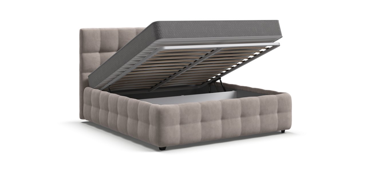 Кровать Босс 160*200 Про велюр Monolit латте - купить в Озерце