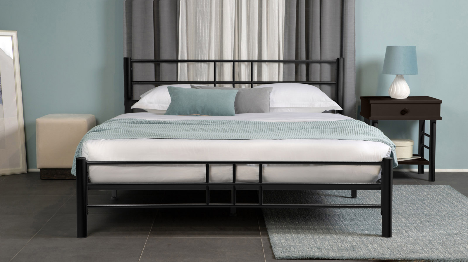 Кровать Chris, цвет черный 160x200 - купить в Озерце