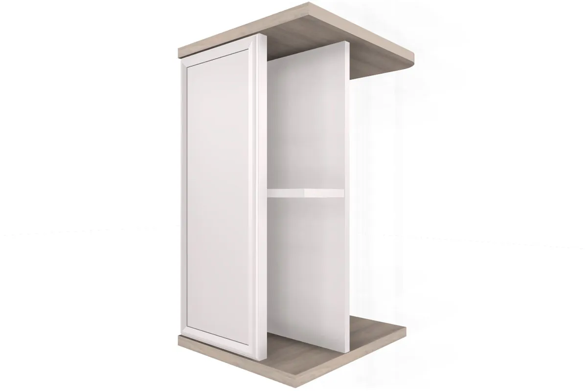 Стол приставной Aurelio 17 (Белый/Блеквуд Сатиновый) — Мебель-центр Озерцо