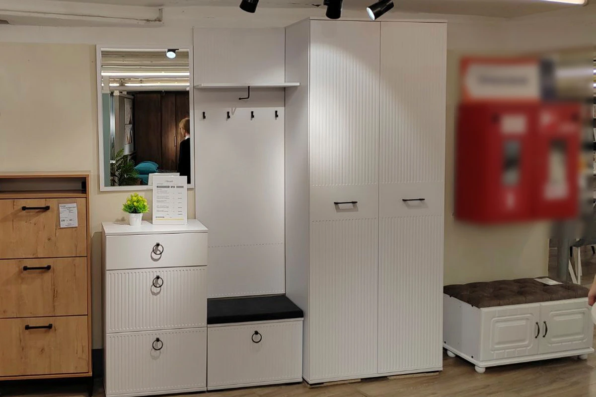 Тумба с мягким элементом Шарлиз (Белый/Бренди лайт 26) — Мебель-центр Озерцо