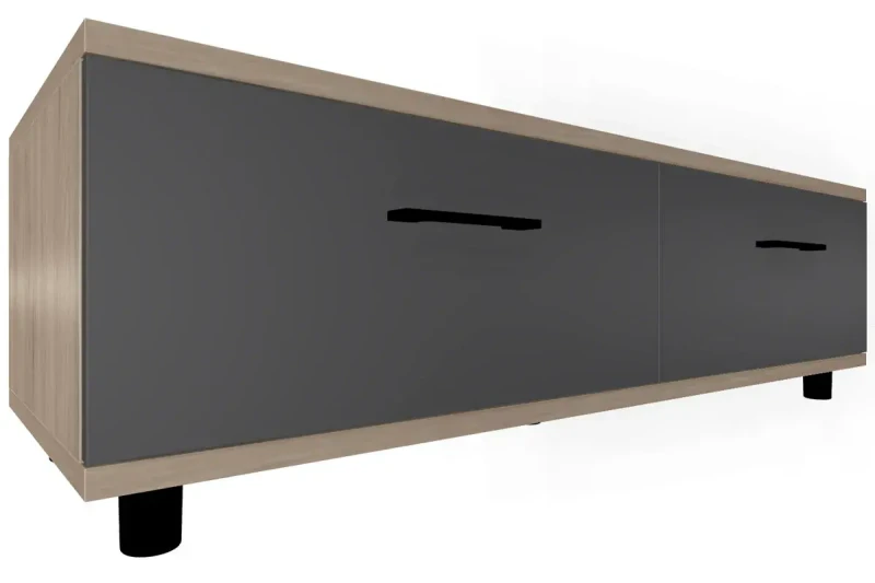 Тумба ТБ-5073-ГС-АМ (Гикори Джексон Светлый/Антрацит Матовый) — Мебель-центр Озерцо