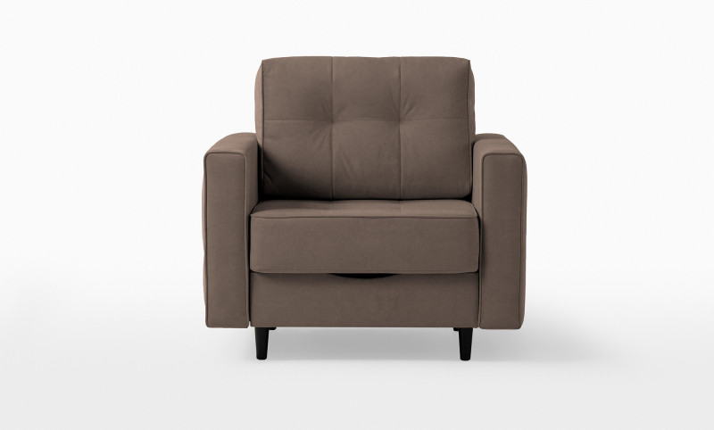Кресло -кровать Amani Pro, ткань Sky Velvet 02 (подлокотник: 15 см) — купить в Озерце