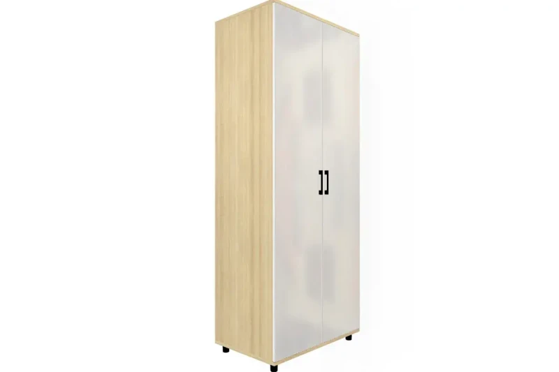 Шкаф для одежды и белья ШК-5009-АС-БГ (Ясень Асахи/Белый Бриллиант Глянцевый) в мебель-центре Озерцо