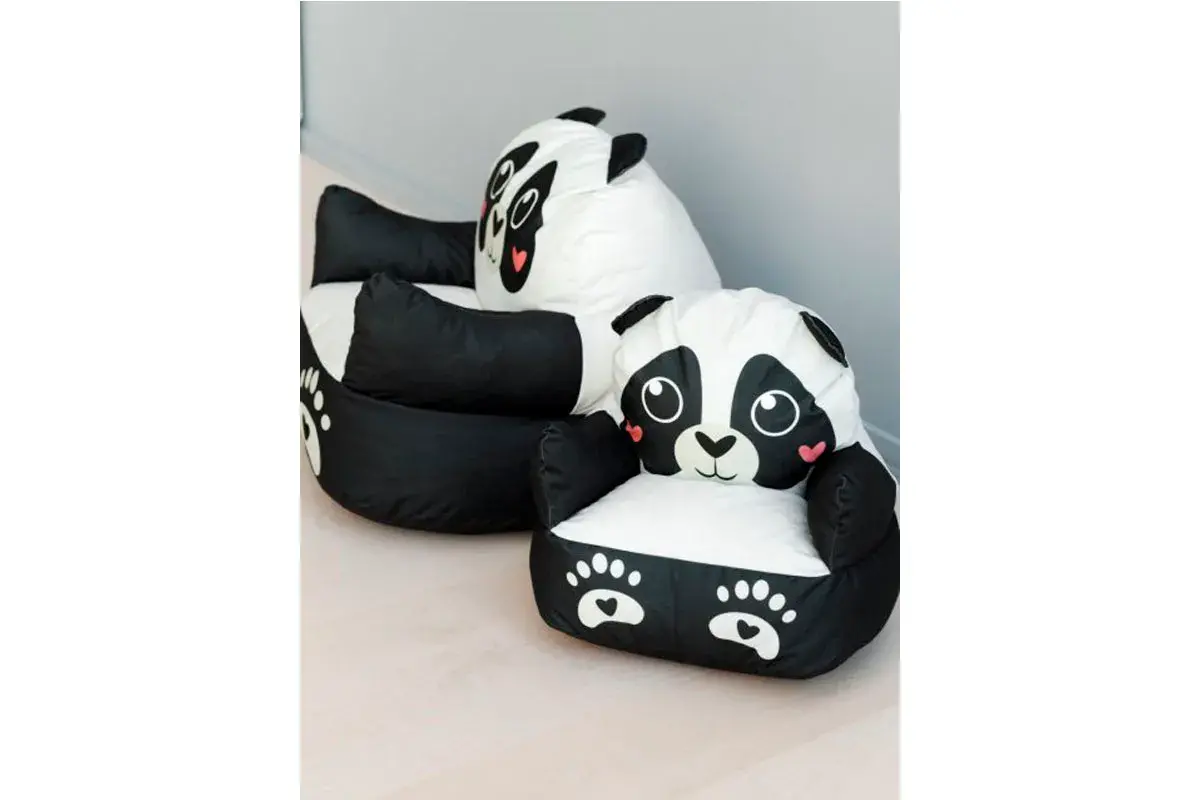 Пуфик Панда (Бело-черный) L Бело-Черный — купить в Озерце