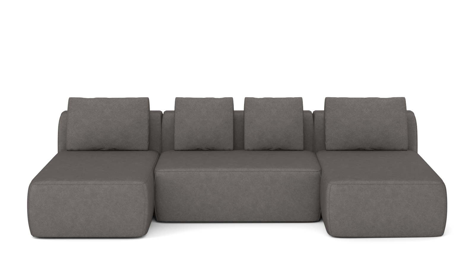 Диван модульный 3-секционный Molto 125+125+125 ткань Galaktika ash 147x300 — купить в Озерце