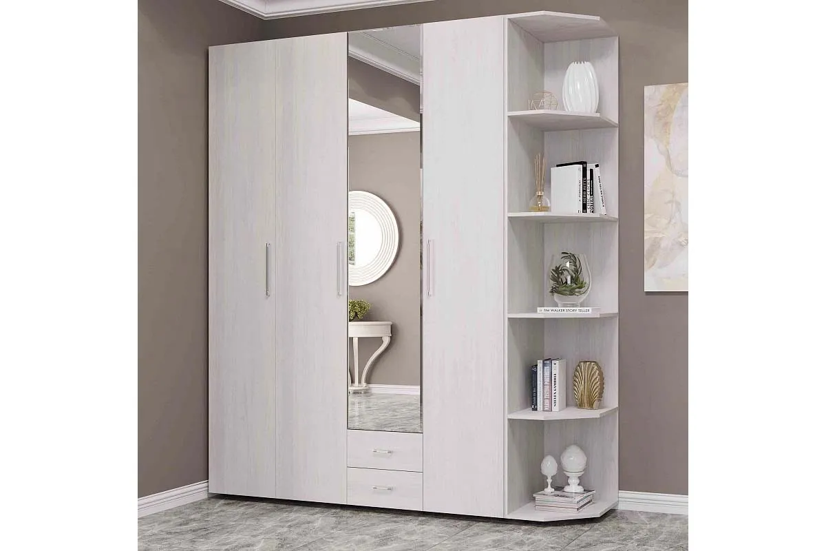 Монако 14 Полка угловая Ясень Анкор светлый в мебель-центре Озерцо