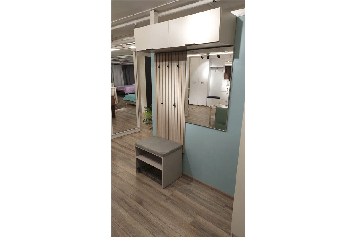 Тумба-обувница Мария МТО 60 (Дымчато-серый) — Мебель-центр Озерцо