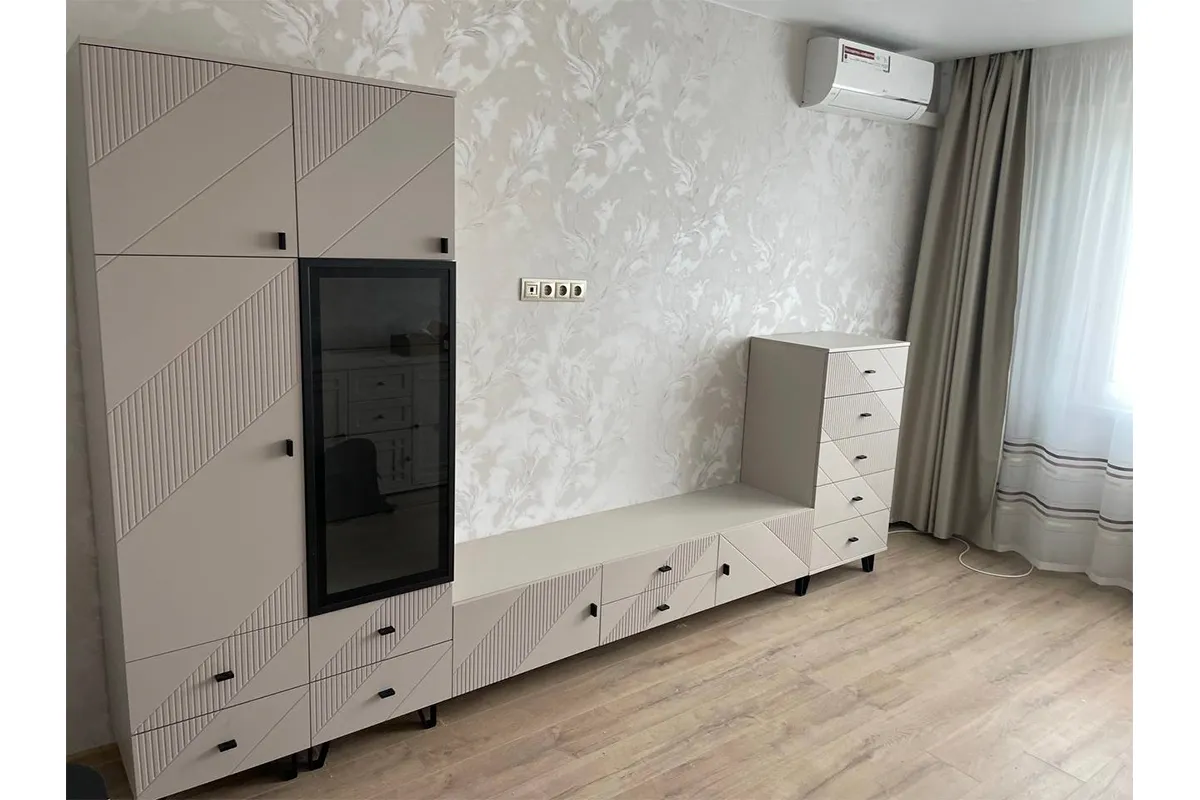 Шкаф для белья Кашемир с дв. и 2 ящ. (Кашемир/Сантьяго) в мебель-центре Озерцо