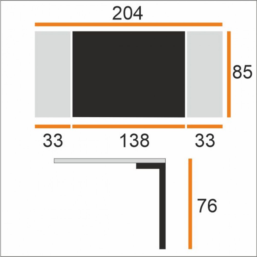 Стол ТЕОРЕМА HPL 85х138/204 камень серый/муар черный - купить в Озерце
