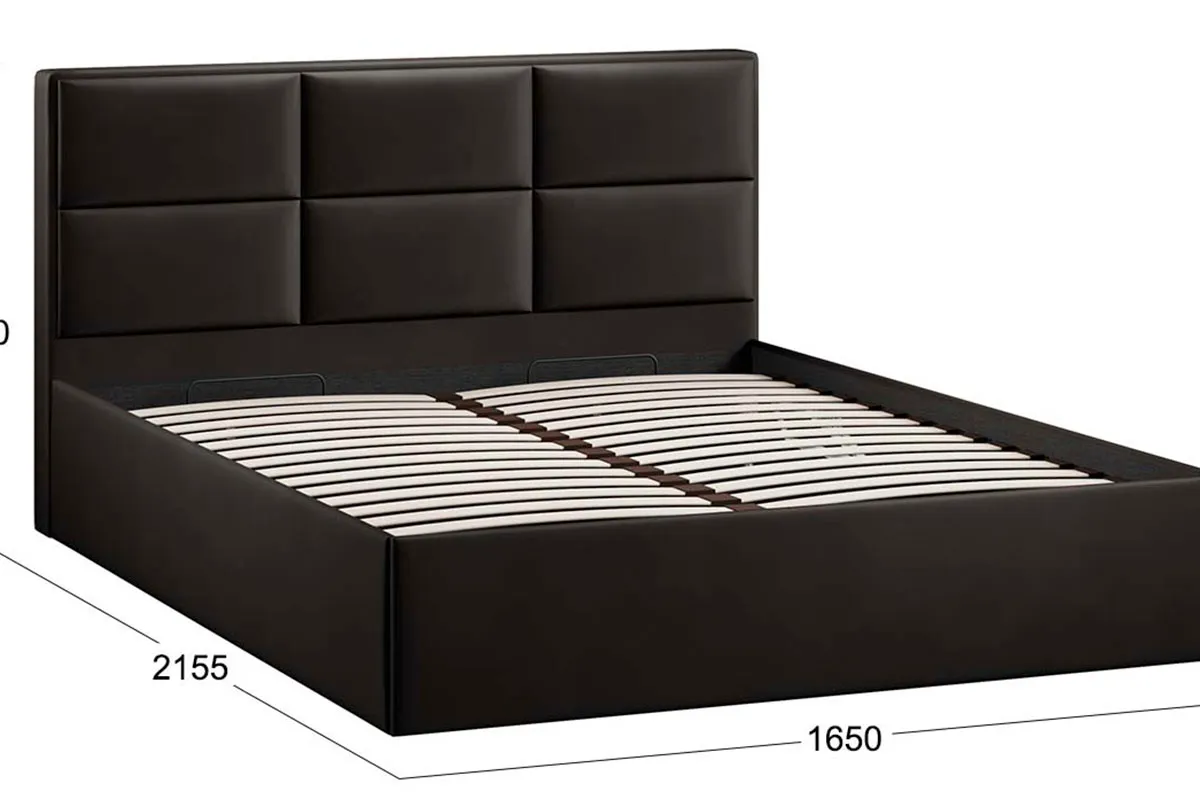 Кровать Стелла с ПМ Тип 1 и заглушиной 160х200 (Велюр/Confetti Stone) - купить в Озерце