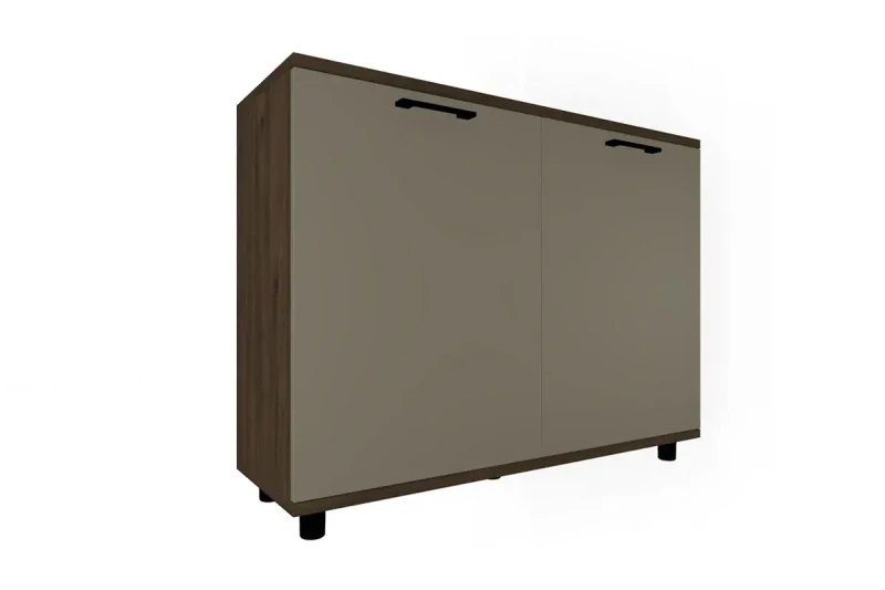 Тумба ТБ-5017-ГТ-ЛМ (Гикори Джексон Темный/Латте Матовый) — Мебель-центр Озерцо