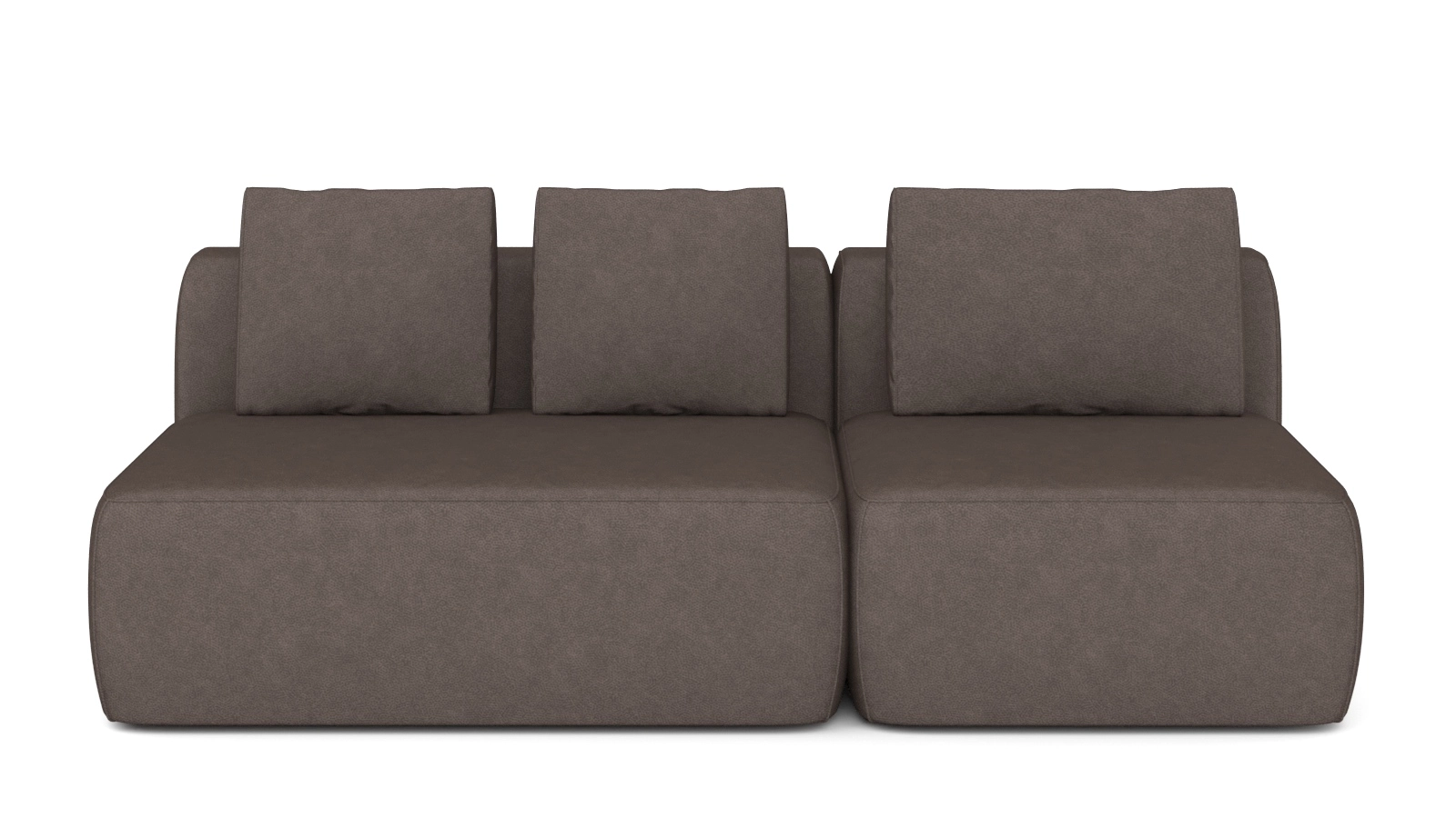 Диван модульный Molto, 2-секционный,125+ 85+125+85, ткань Galaktika Cacao 107x214 — купить в Озерце