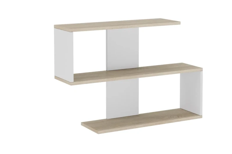 Полка настенная Diamond (Дуб Сонома/Белый) — Мебель-центр Озерцо