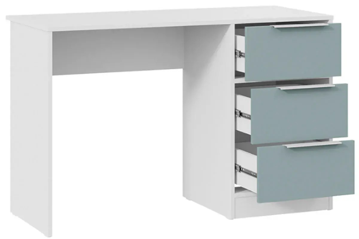Стол письменный Марли Тип 1 (Белый/Серо-голубой) — Мебель-центр Озерцо