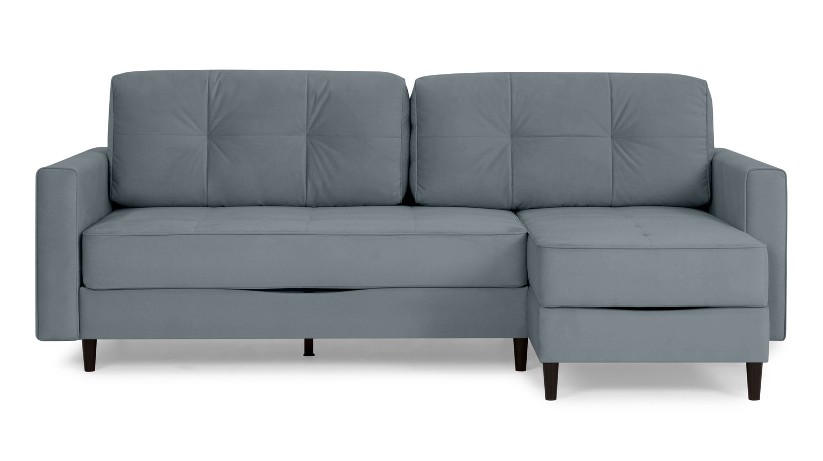 Диван Amani Pro угловой с широкими подлокотниками, ножки: пластик, Тк. Sky Velvet 18 156x237 — купить в Озерце