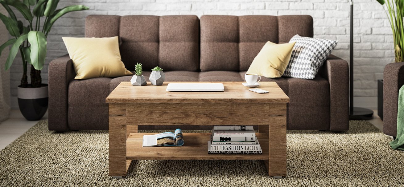 Журнальный стол LUX NEW Крафт табачный - купить в Озерце