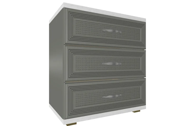 Тумба ТБ-1024-СЯ-СО (Снежный Ясень/Серый Оникс) — Мебель-центр Озерцо