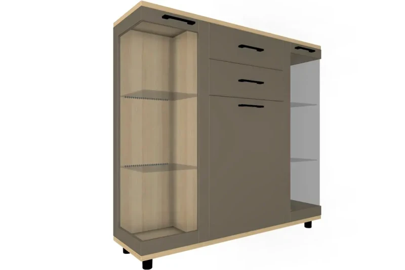 Тумба ТБ-5000-АС-ЛМ (Ясень Асахи/Латте Матовый) — Мебель-центр Озерцо