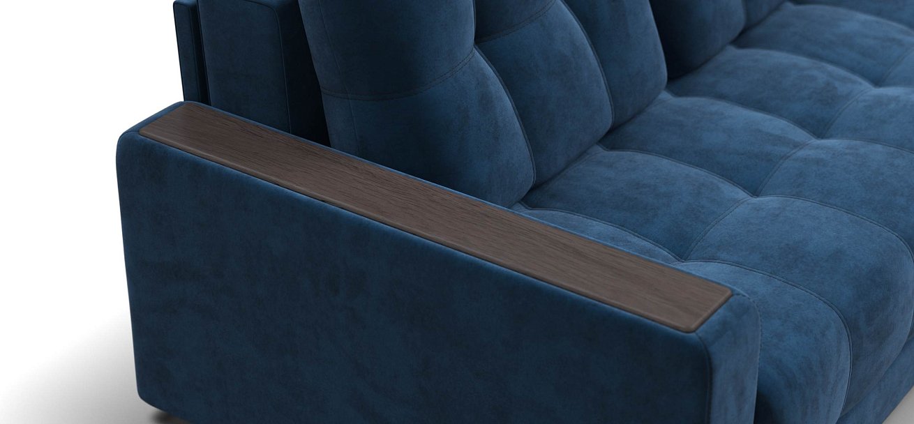 Босс Маркет двухместный диван Велюр Монолит синий — купить в Озерце