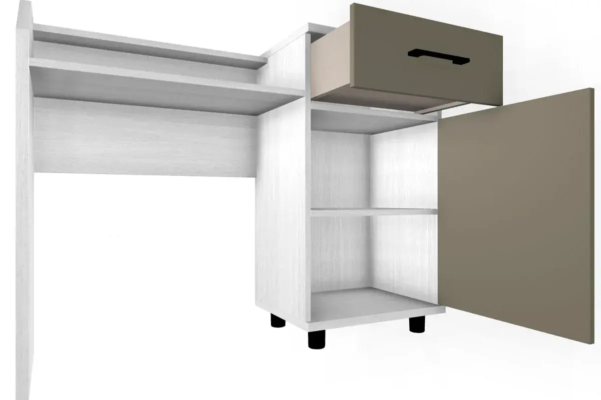 Стол туалетный СТ-5001-СЯ-ЛМ (Снежный Ясень/Латте Матовый) — Мебель-центр Озерцо