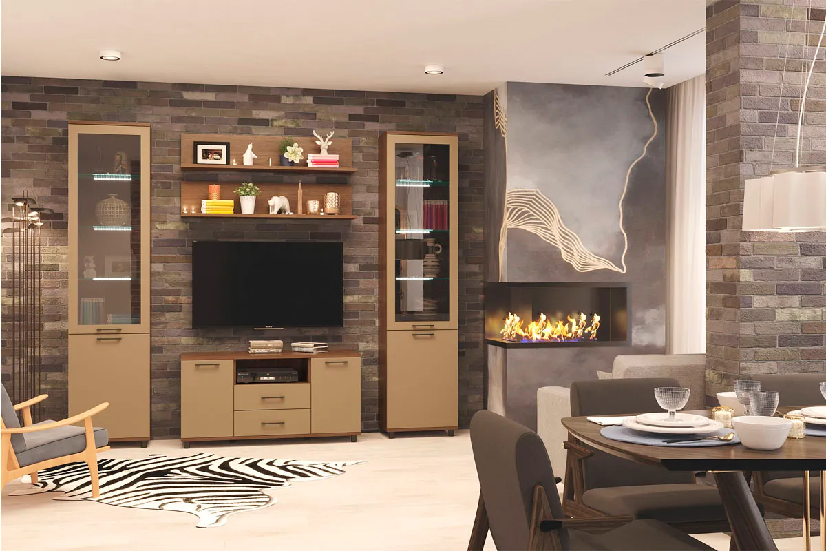 Шкаф ШК-5044-ГТ-ЛМ (Гикори Джексон Темный/Латте Матовый) — купить в мебель-центре Озерцо Шкаф ШК-5044-ГТ-ЛМ (Гикори Джексон Темный/Латте Матовый) в мебель-центре Озерцо