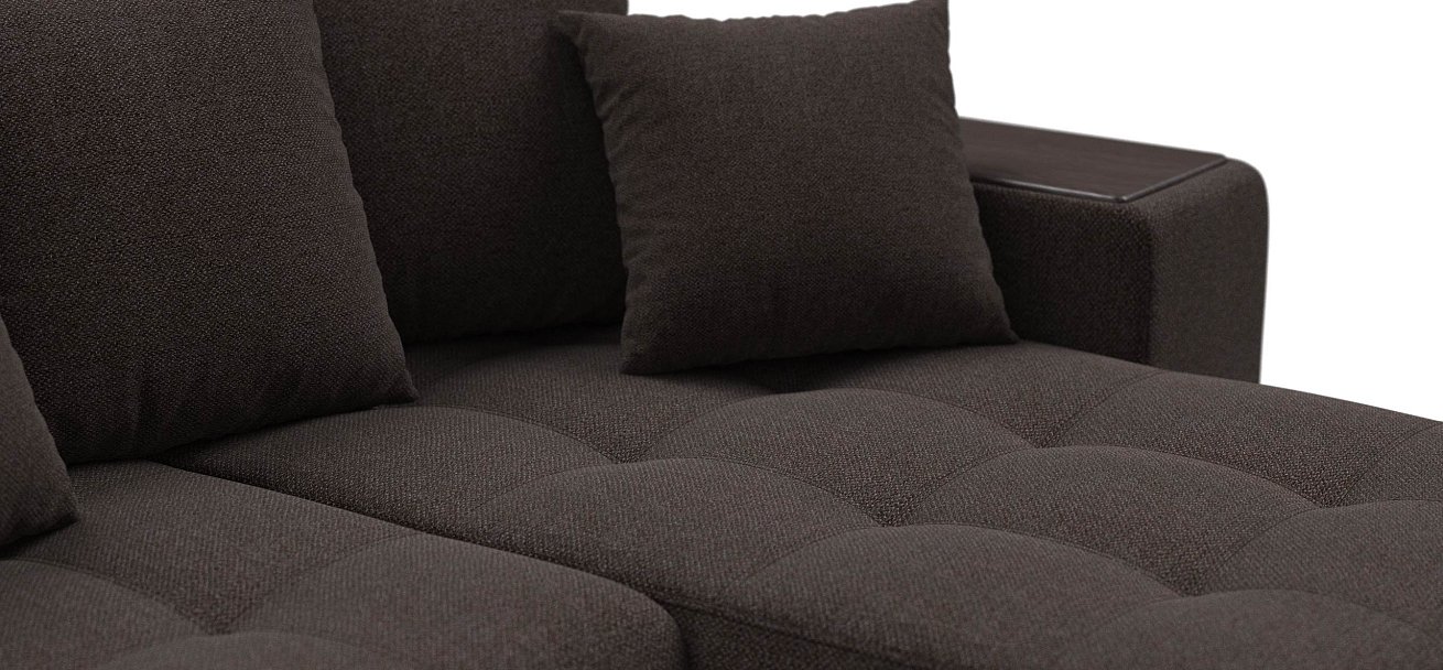 Ванкувер угловой диван Рогожка Мальмо шоколад — купить в Озерце